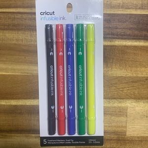 Cricut infusible ink dual-tip Basic colors freehand markers 1mm/2.5-3.2mm
